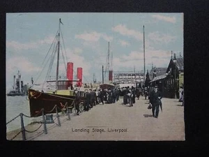 Postal LIVERPOOL etapa de aterrizaje c1910 envío (recortada) - Imagen 1 de 2