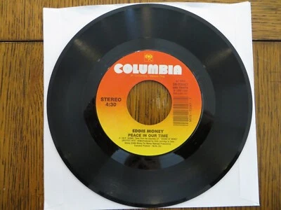 Eddie Money – Peace In Our Time - 1989 - Columbia 38-73047 7" Single VG+/Generic - Image 1 of 2