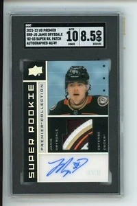 SGC 8.5 Auto 10 Jamie Drysdale 2021-22 UD /49 Premier Super Rookie Sick Patch - Picture 1 of 2