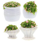 4x Puppenhaus Topfpflanzen Mini-Blumentöpfe DIY Deko