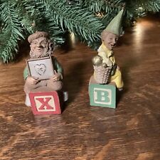 Lot Of 2 Vintage Tom Clark Gnome Alphabet  Blocks B & X Cairn