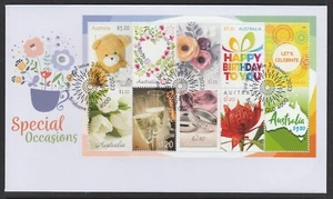 AUSTRALIA 2023 - SPECIAL OCCASIONS Sheetlet set of 10 VFU on FDC - in stock now - Picture 1 of 1