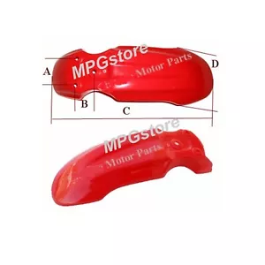 Guardabarros delantero para KC y Honda 50-125cc bicicleta de tierra rojo 15" de largo - Imagen 1 de 1