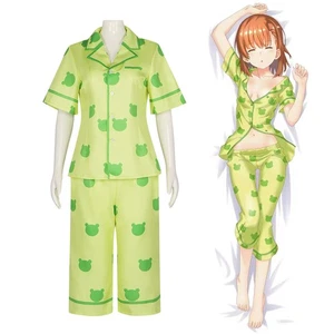 Costume cosplay anime Misaka Mikoto simpatico rana verde pigiama vestito regalo Halloween - Foto 1 di 9