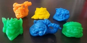 Mini Boglins The Greedies Lot Chief Glonk Glerp Glob Glup Grol & Gurg Ideal 1991 - Picture 1 of 12
