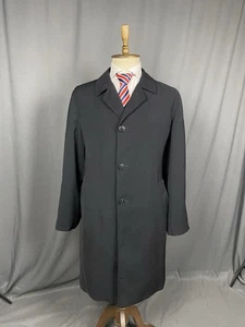 Abrigo largo de lana negro vintage para hombre Giorgio Armani Collezioni talla L-XL - Imagen 1 de 10