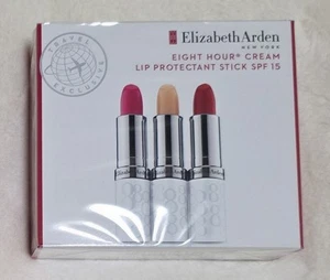 ELIZABETH ARDEN Eight Hour Cream Lip Protectant Stick 3PC Blush,Berry,Clear NIB - Picture 1 of 2