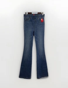 NWT SPANX Flare in Vintage Indigo Pull-on Stretch Jeans Sz S Tall - Picture 1 of 8
