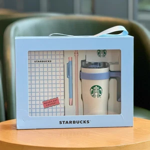 New 2025 China Starbucks Back to Campus 16oz SS Straw Cup With Notebook GIft Box - Picture 1 of 8