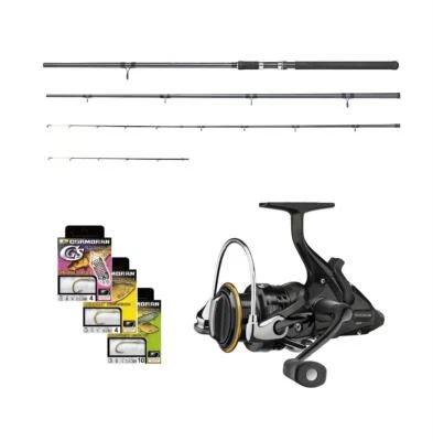 DAM & CORMORAN Feedercombo Angelset DAM Camaro Feeder Angelrute 3,90m / bis 120g + Freilaufrole