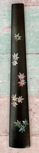 Solid Ebony 4/4 Violin fingerboard with maple leaf inlay pattern - Picture 1 of 2