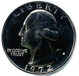 Cuarto de dólar de prueba Washington 1972 S 25c San Francisco - Imagen 1 de 3