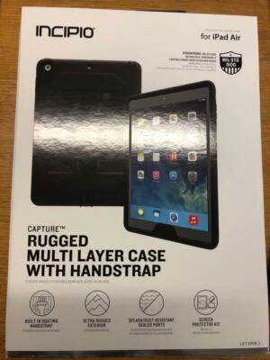 ipad air 1 incipio capture with rotating  rugged black case with protector kit - Image 1 of 4
