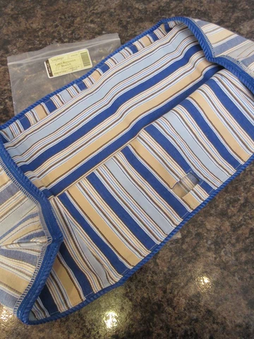 Longaberger Basket Large Rectangle Storage Liner Cabana Blue NEW NIP #23561295 Cover