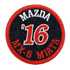 2016 Mazda MX-5 Miata Embroidered Patch - Black Denim/Red Iron-On Sew-On Hat Bag