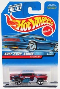 Hot Wheels '55 Chevy Surf 'n Fun Series II - 21311 New NRFP 1998 Red 1:64 - Picture 1 of 4