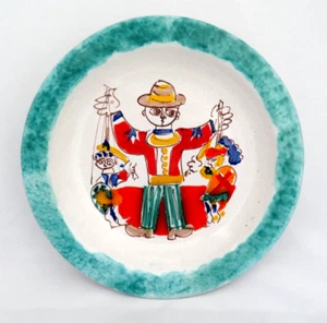 Vintage Giovanni Desimone Italian Pottery Bowl "PUPPET MAN" MINT - Picture 1 of 8