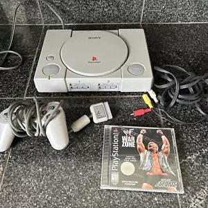Official Sony PlayStation 1 PS1 Console Complete w Controller! ~ With 5 Games - Picture 1 of 10