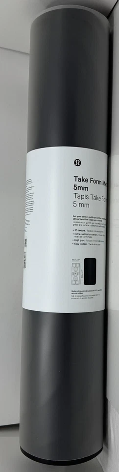 Estera de yoga Lululemon Take Form 5 mm negra maciza LU9AH8S NEGRA 26"x71" Foto 1 de 3