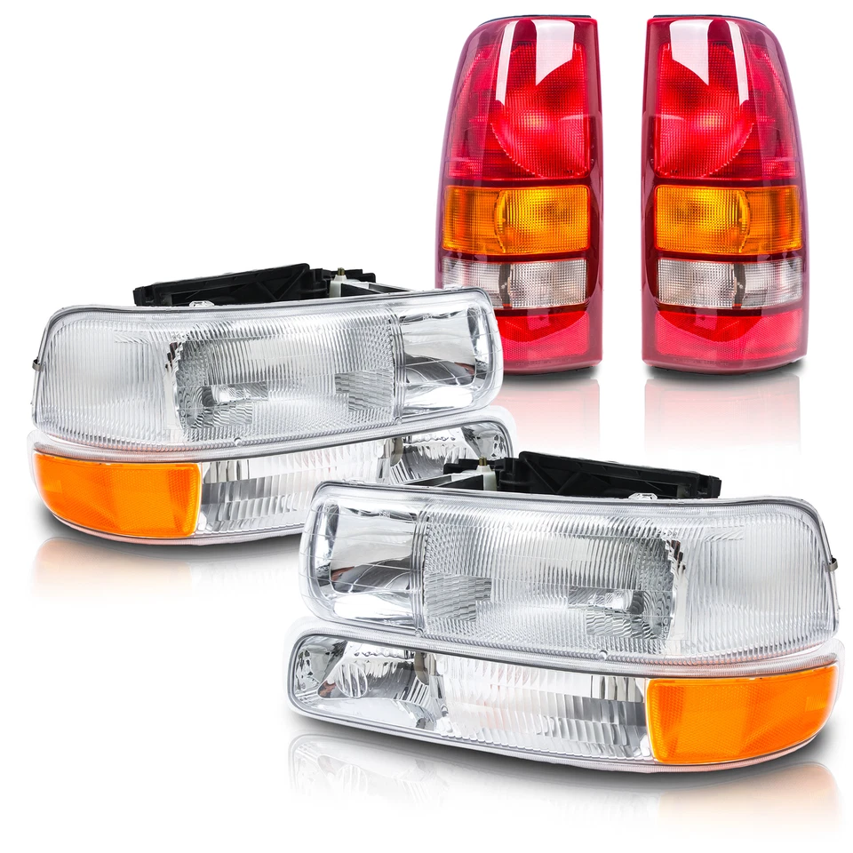 For 1999-2002 Chevy Silverado 1500 Headlights + Tail lights Assembly OE Style Foto 1 de 4