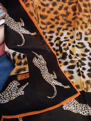 BUFANDA DE SEDA VINTAGE ROBINSON & GOLLUBER HERMOSOS GATOS   Foto 1 de 4