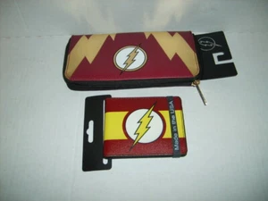 DC COMIC FLASH LOGO WALLET & ORGANIZER GIFT SET BRAND NEW LOT - Picture 1 of 6