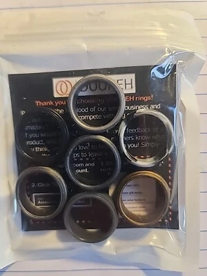 7-pk Breathable Mens Silicone Wedding Rings Rubber Ring Band Women Size 7, 8, 12 - Image 1 of 3