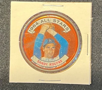 Sandy Koufax Vintage 1964 Topps Baseball All Stars Moneda de Comercio #159 LA Dodgers Foto 1 de 2
