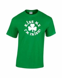 Kiss Me I'm Irish T-Shirt St. Patrick's Day Beer Drinking Bar Size 100%Cotton - Picture 1 of 3