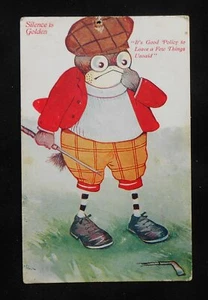 1908 Silence is Golden Dressed Bird Golf Club Gainesville FL Postal History PC - Picture 1 of 1