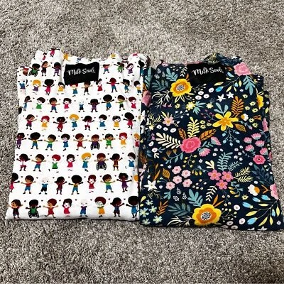 Lote de Capa Milk Snob 5 em 1 Branca Multicolorida Infantil Azul Floral - Imagem 1 de 4