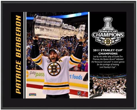Boston Bruins Patrice Bergeron 2011 Stanley Cup Champions Plaque - Fanatics Cover