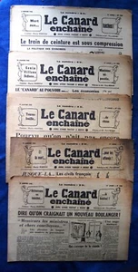 Journal / LE CANARD ENCHAINE 1946 / LOT DE 5 - Picture 1 of 1