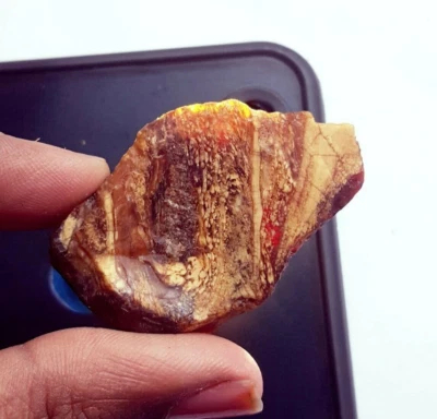 100% Natürlicher Bernstein Roh 43,30 Ct Lose Edelstein Mit Kostenlosem Geschenk - Bild 1 von 4