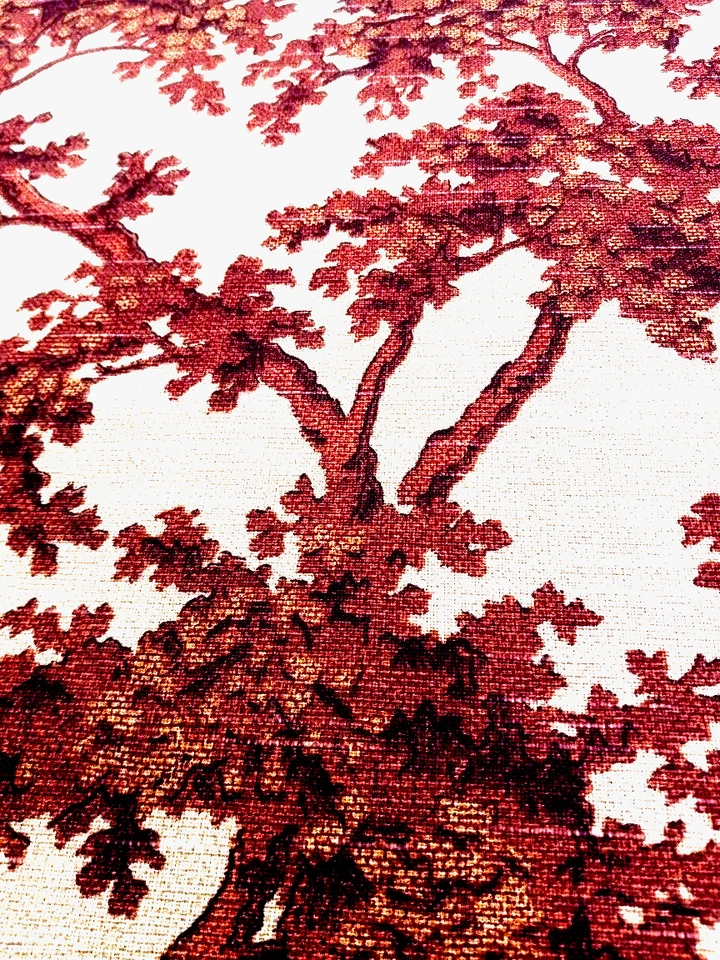 Robert Allen @ Home Twisting Vine Tan / Pomegranate Foliage Toile Lush Foliage - Image 1 of 4