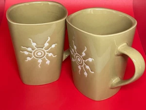 2 Desert Pearl Inn Restaurant Mugs w/ Sun Design - Picture 1 of 3