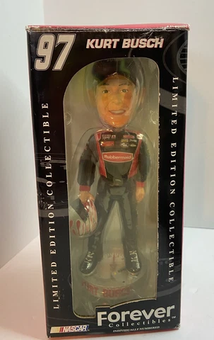 KURT BUSCH #97 NASCAR LIMITED EDITION BOBBLE HEAD 562/5097 W/ BOX VGC Cover