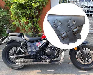 1 bag Right for honda cmx rebel 300 500 1100 triangle side frame leather genuine - Foto 1 di 6