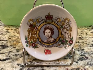 Sampson Bridgewood - The Silver Jubilee of Queen Elizabeth II Trinket Dish NICE - Picture 1 of 6