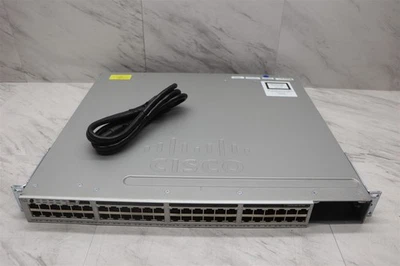 Conmutador Ethernet PoE+ de 48 puertos fuente de alimentación única Cisco WS-C3850-48P-L Catalyst 3850 Foto 1 de 4