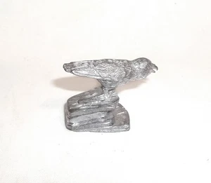 Tiny Pewter Figurine of a Bird, Raven/Jackdaw, Signed W or M - Picture 1 of 5