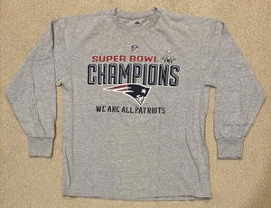 Majestic NFL New England Patriots Men's L Super Bowl XLIX Champions LS T-Shirt - Picture 1 of 3