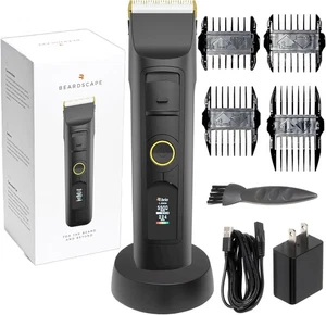 Recortadora de barba Brio Beardscape V2 para hombre profesional con bajo negro  - Imagen 1 de 8
