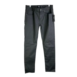7 For All Mankind Pants Mens 32 Gray Slimmy Tapered Jean Cut Straight Leg NWT - Picture 1 of 11