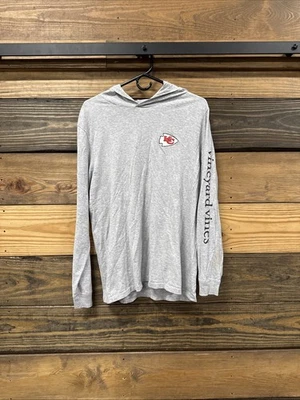 Camiseta Vineyard Vines Kansas City Chiefs Gris Manga Larga con Capucha Talla M Foto 1 de 4