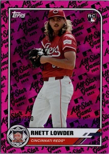 2025 Topps All-Star Game Pink Foil #91 Rhett Lowder RC 146/250 Cincinnati Reds - Picture 1 of 2