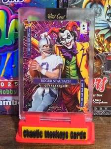 Roger Staubach Purple Disco 1/1 2025 Nationals Exclusive Wild Card Joker Wild - Picture 1 of 2
