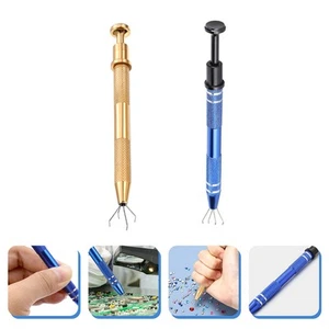 2 Pcs Four-claw Clip Long Reach Grabber Tweezers Jewel Picker Tool - Picture 1 of 12