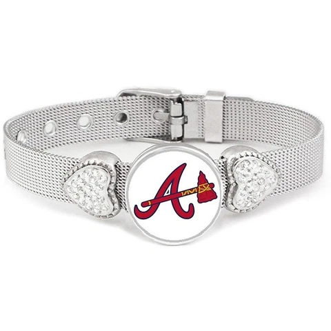 Atlanta Braves Women's Adjustable Silver Bracelet Jewelry Gift D26 Cover