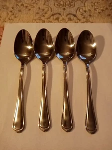 Pfaltzgraff 18/0 Stainless Greenwich Lancaster 4 Tea Spoons Glossy (H1) - Picture 1 of 7
